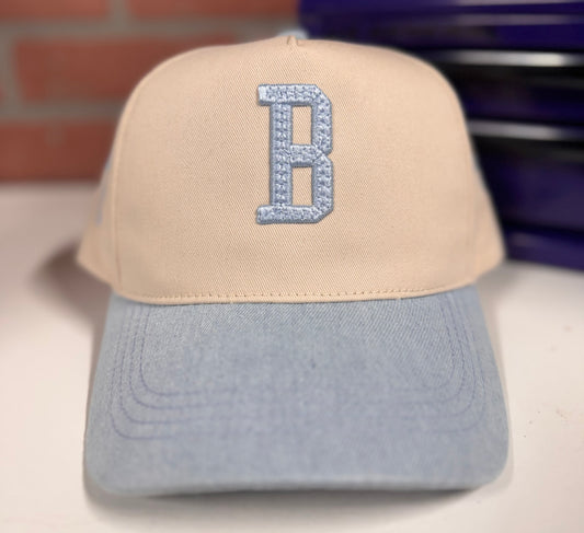 Blu Collar Cru “B Bold” Hat – Jean Blue & Tan Edition