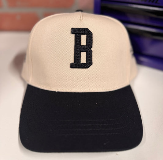 Blu Collar Cru “B Bold” Hat – Black & Tan Edition